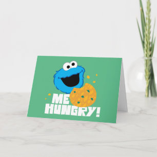 Carte Cookie Monster Moi qui ai faim !