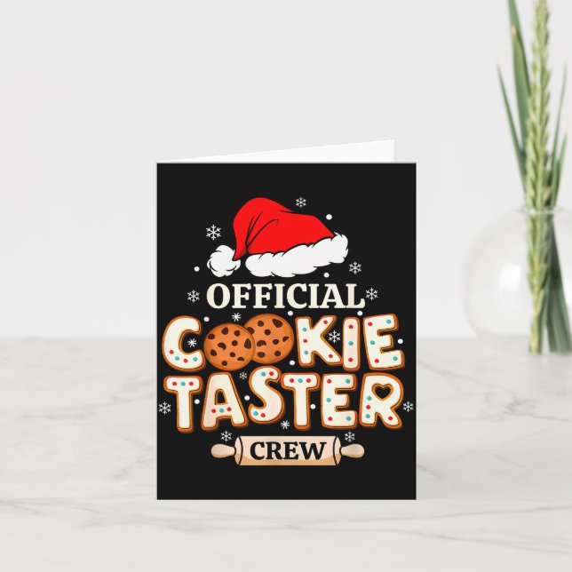 Carte Cookie Taster Crew, Funny Christmas Baking Team  (Devant)