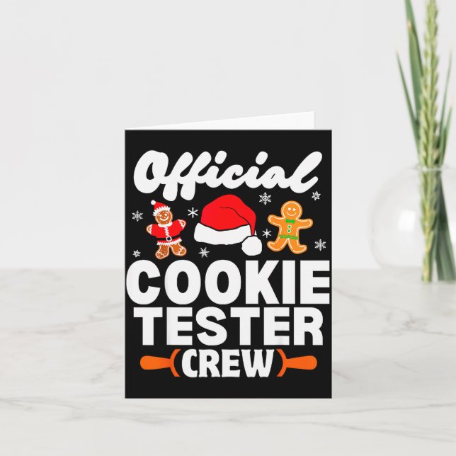 Carte Cookie Tester Crew Christmas Baking Xmas Pajamas  (Devant)