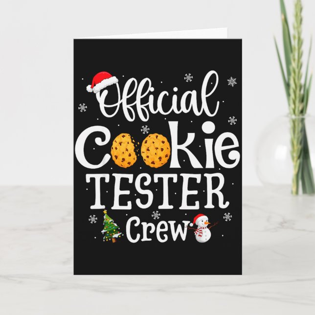 Carte Cookie Tester Crew Family Baking Team Christmas  (Devant)