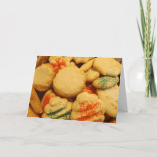 Carte Cookies de Noël avec paillettes de sucre