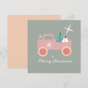 Carte Cookies de Noël Groovy de Camion Vintage