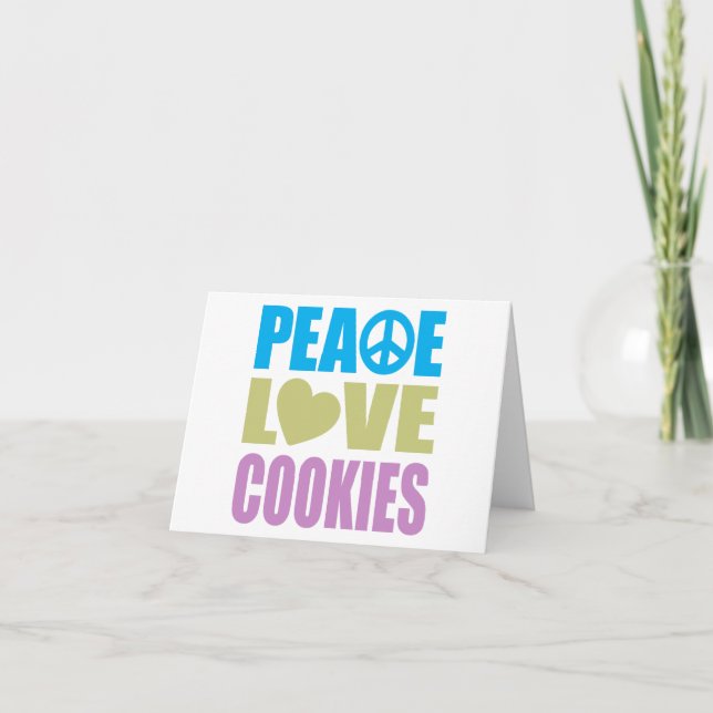 Carte Cookies Peace Love (Devant)