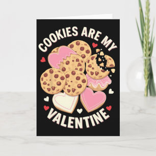 Carte Cookies sont mon Valentin Cœur de puce au chocolat