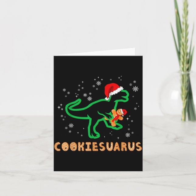 Carte Cookiesaurus Christmas Dinosaur Rex Sugar Cookie  (Devant)