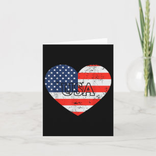 Carte Cool 4 juillet America Heart Memorial Day 