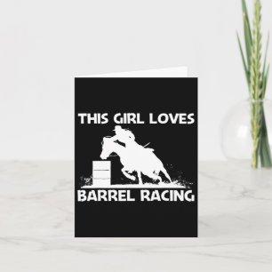 Carte Cool Barrel Racing Art Pour Filles Maman Horseback