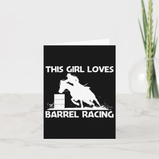 Carte Cool Barrel Racing Art Pour Filles Maman Horseback