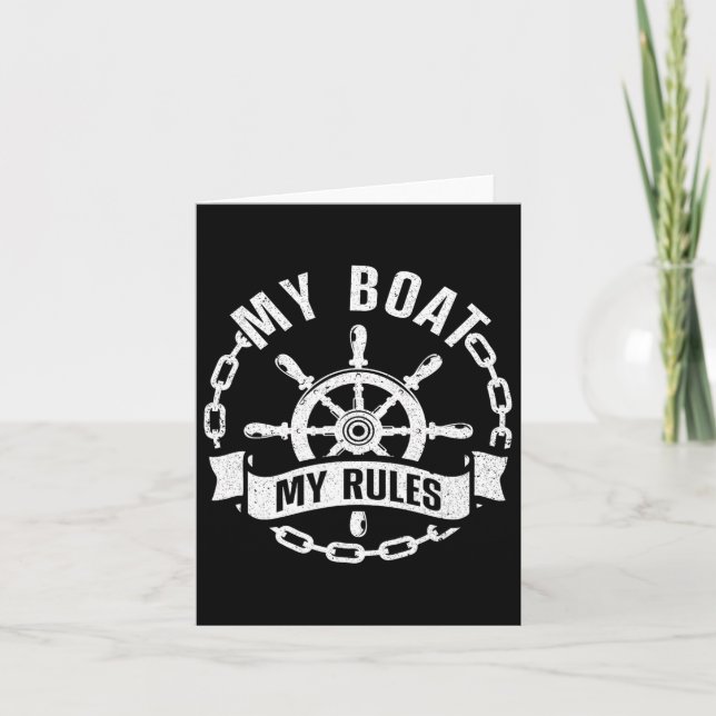 Carte Cool Bateau Capitaine Design Pour Hommes Femmes Ba (Devant)