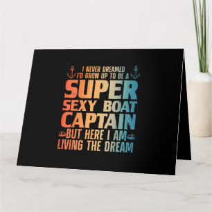 Carte Cool Bateau Capitaine Pour Hommes Femmes Voilier P