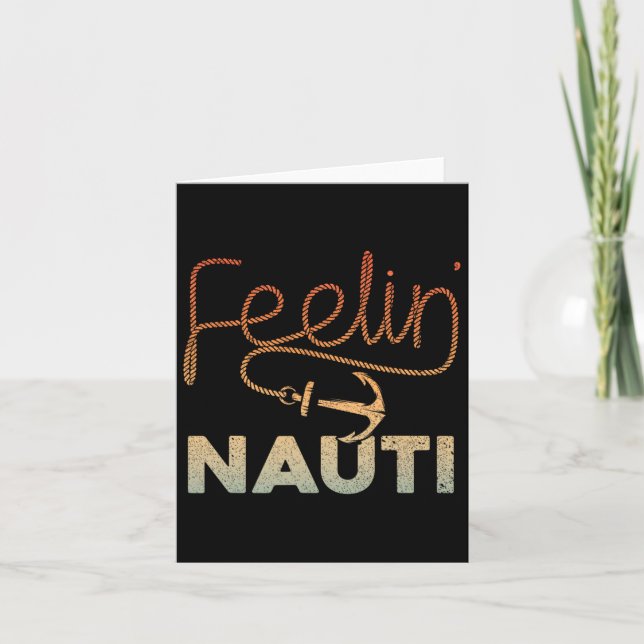 Carte Cool Bateau Pour Hommes Femmes Sentiment Nauti Bat (Devant)