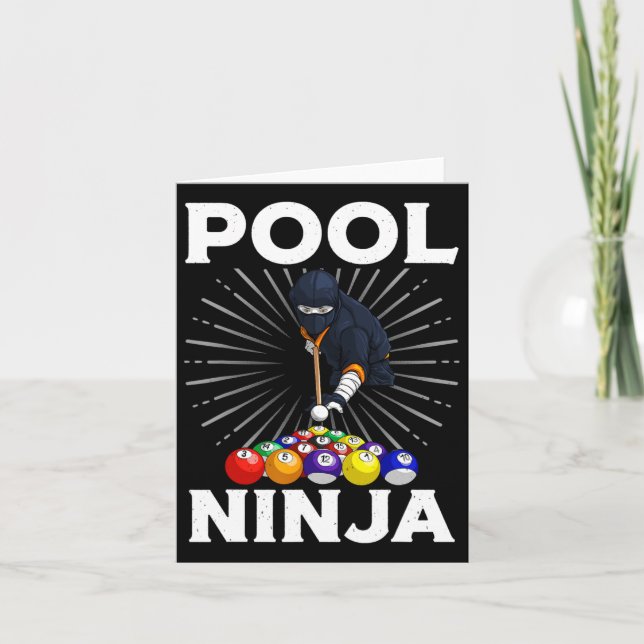 Carte Cool Billard Art Pour Hommes Joueuse De Pool Femme (Devant)