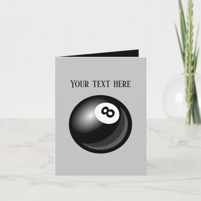 Carte Cool Billiards ajouter un message (Devant)
