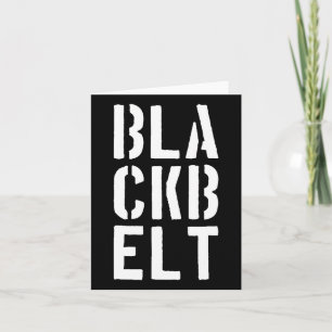 Carte Cool Blackbelt Martial Arts Cadeau Bold Black Cein