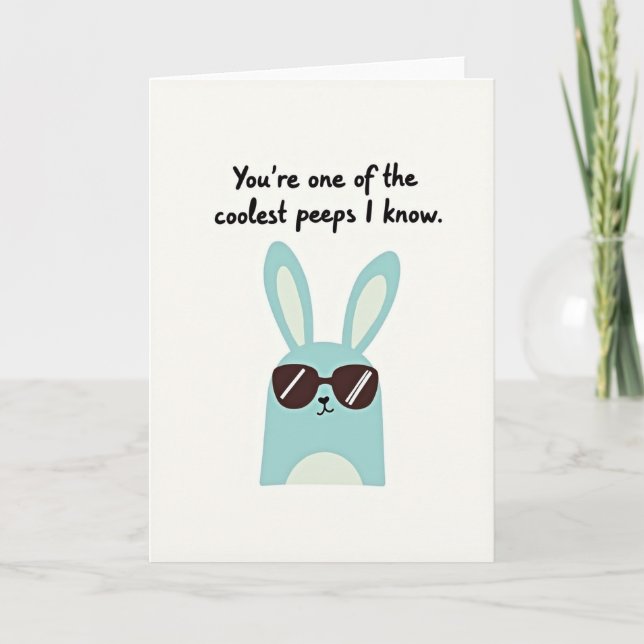 Carte Cool Blue Friend Pattern Card (Devant)