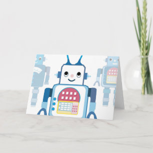 Carte Cool Blue Robot Cadeaux Nouveautés