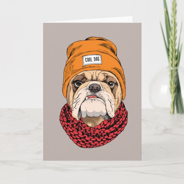 Carte Cool Bulldog (Devant)