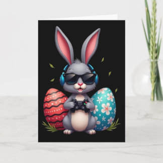 Carte Cool Bunny With Sungl And Video Games Decor Easter