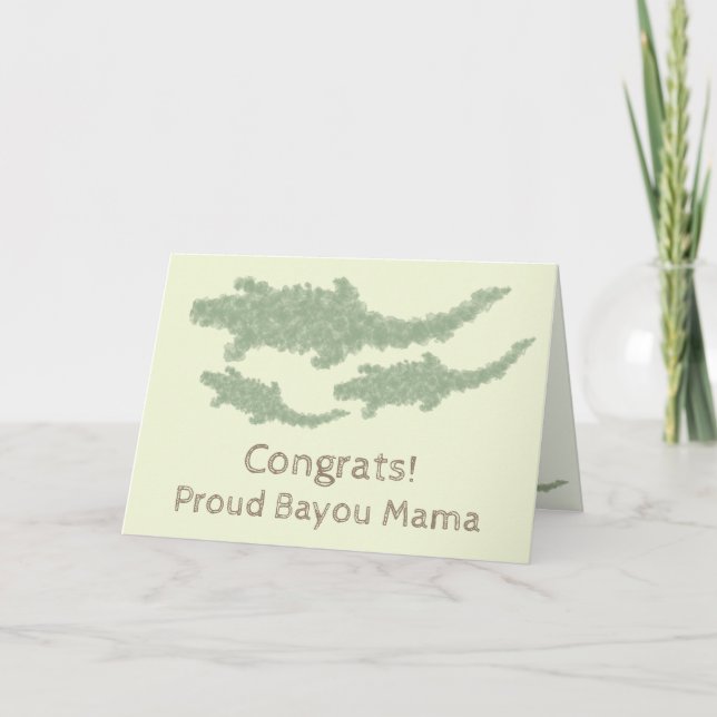 Carte Cool Camo Alligators - transparent. (Devant)