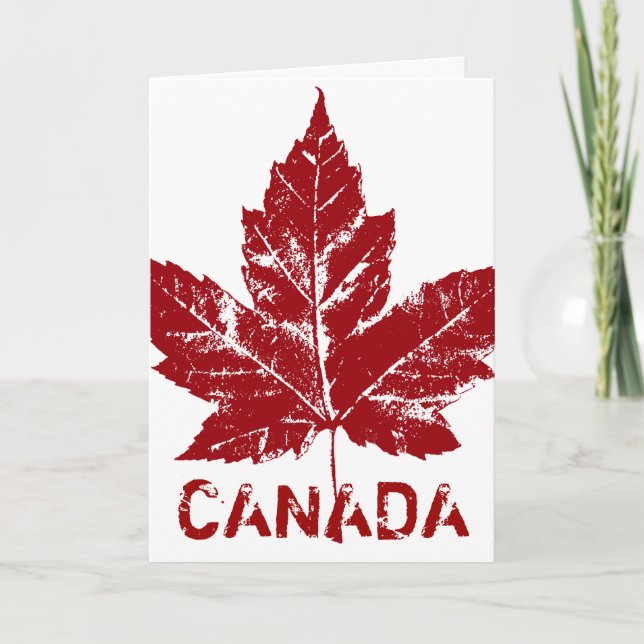 Carte cool Canada Carte de voeux pour drapeau cana (Devant)
