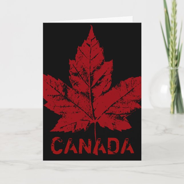 Carte cool Canada Carte de voeux pour drapeau cana (Devant)