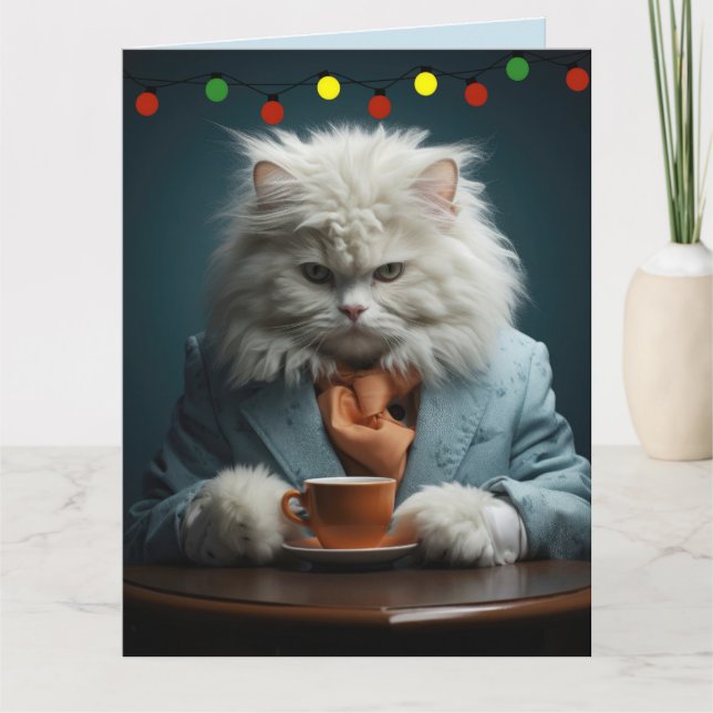 CARTE COOL CAT CHRISTMAS GREETING CARD (Devant)