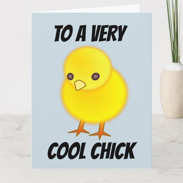 CARTE COOL CHICK BANNIER AMI GREETING CARD (Devant)