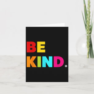 Carte Cool Coloré Soyez gentil Citations Motivationnelle