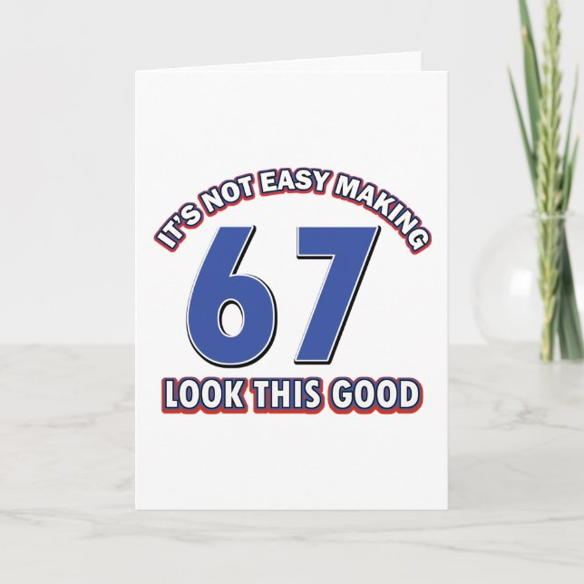 Carte Cool conceptions d'anniversaire de 67 ans (Devant)