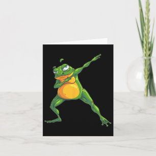 Carte Cool Dabbing Frog Drôle Hip-hop Tadpole Danser Lo