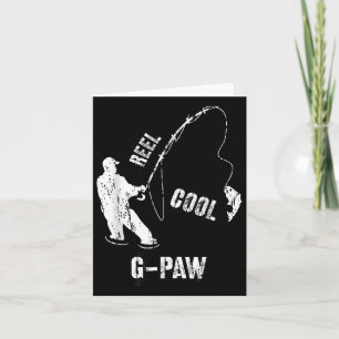 Carte Cool de bobine vintage G-paw Pêcheur Grandfat