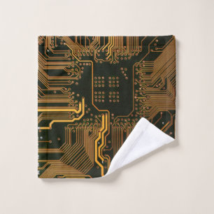 Carte cool de circuit informatique Orange
