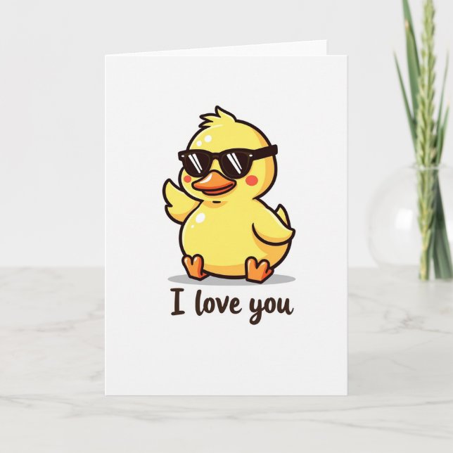 Carte Cool Duck I Love You (Devant)
