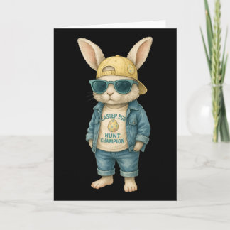 Carte Cool Easter Bunny With Sungles For Boys Teens Men 