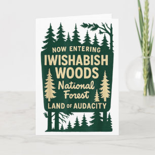 Carte Cool Entrant dans le territoire de la forêt nation