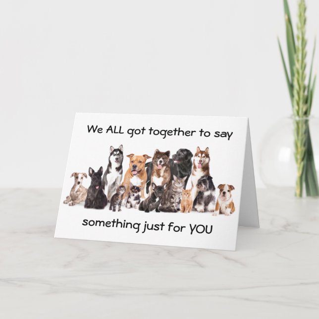 CARTE COOL ET AMUSANT "CARTE DE GROUPE" POUR BUREAU ET A (Devant)