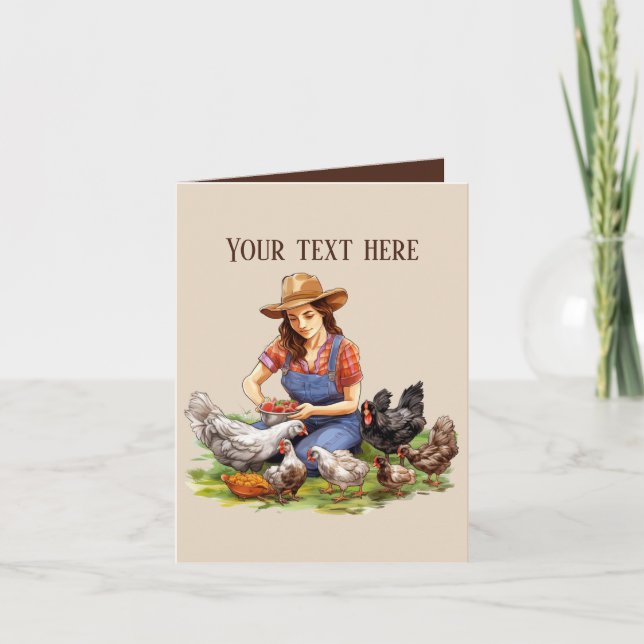 Carte Cool Farmer ajoute un message  (Devant)