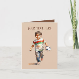 Carte Cool garçons soccer sports ajouter un texte