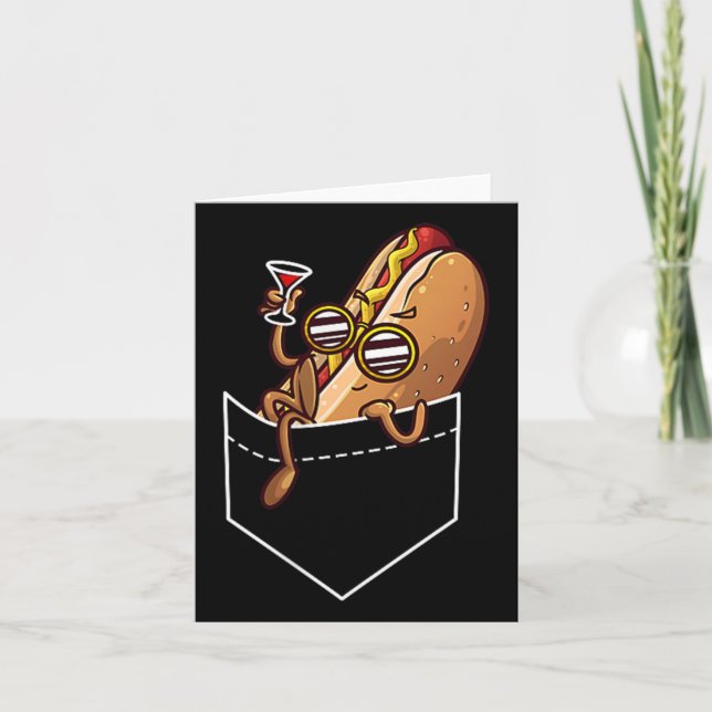 Carte Cool Hot Dog Conception Pour Hommes Femme Plat Hot (Devant)