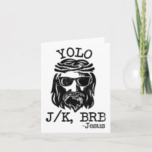Carte Cool Jésus Pâques Yolo Jk Fête du Brb Joie chrétie