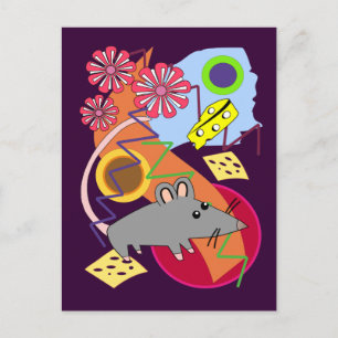 Carte cool La Souris Heureuse