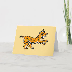 Carte Cool LYNX -Conservation - Nature- Jaune