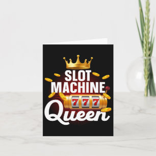 Carte Cool Machine à sous Queen Art Pour Femmes Girls Ca