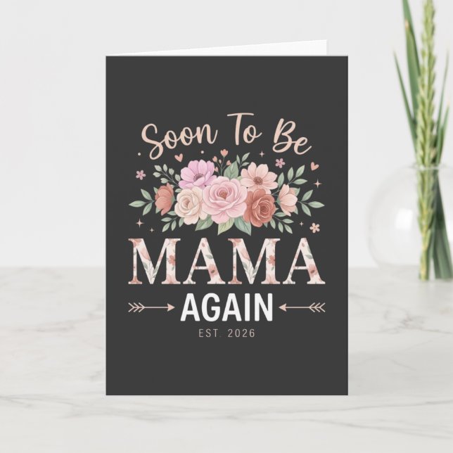 Carte Cool Mama Again Est 2026 Pregnancy Announcement (Devant)