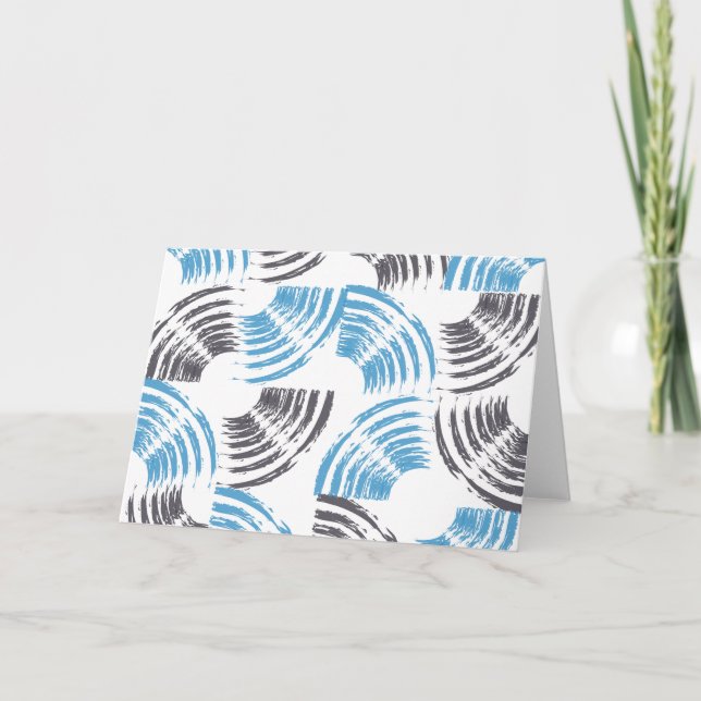 Carte Cool, moderne, bleu abstrait tendance (Devant)