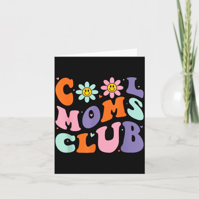 Carte Cool Moms Club Retro Groovy Mom Mommy Mama Mothers (Devant)