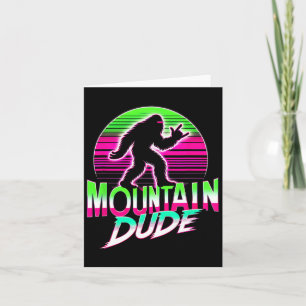 Carte Cool Mountain Dude Bigfoot Sasquatch Randonnée cad