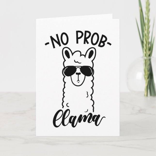 Carte Cool No Prob Llama (Devant)