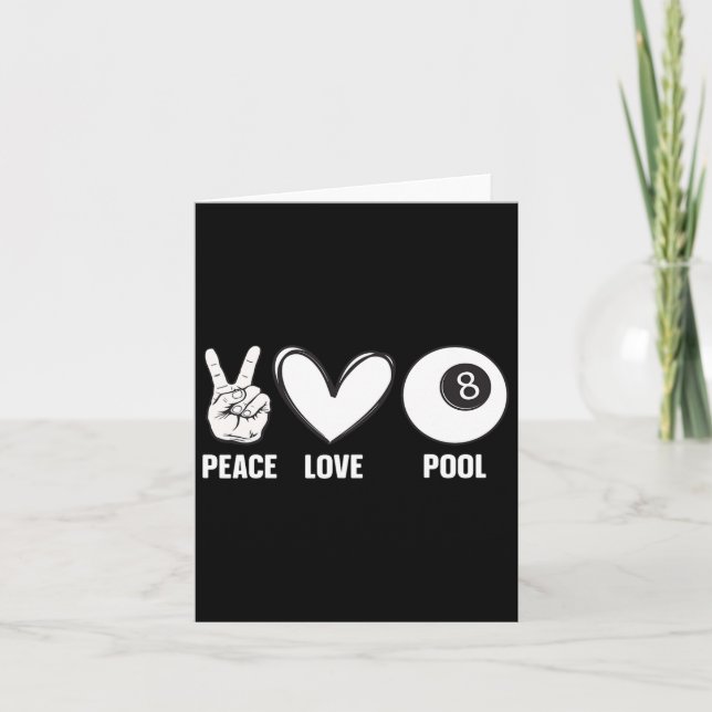 Carte Cool Pool Conception Pour Hommes Femmes Billard 8  (Devant)