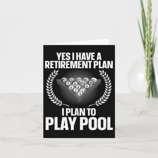 Carte Cool Pool Conception Pour Hommes Femmes Billard Lo (Devant)